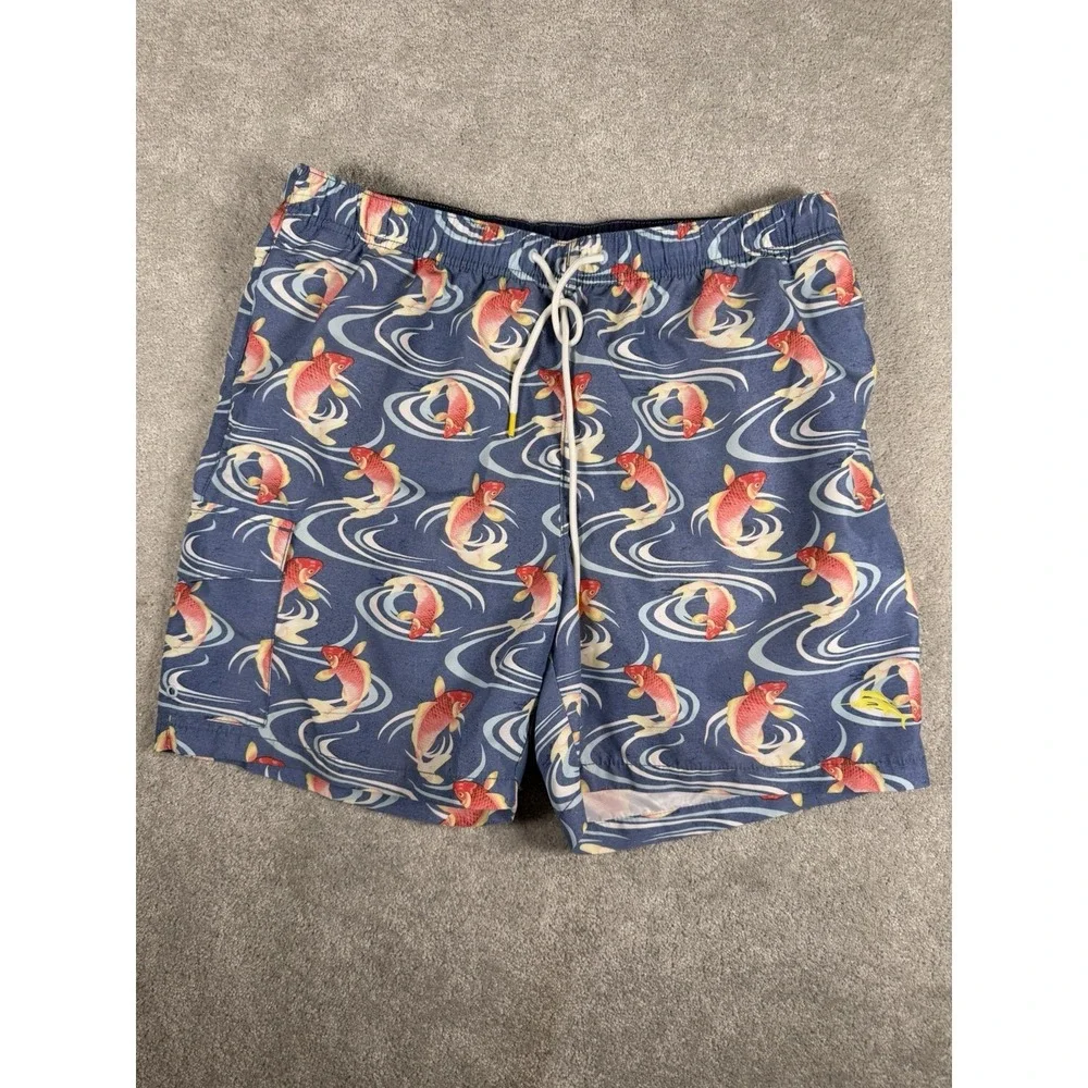 Tommy Bahama Men's Large Koi Fish All Over Print Swim Trunks Shorts Mesh Lined